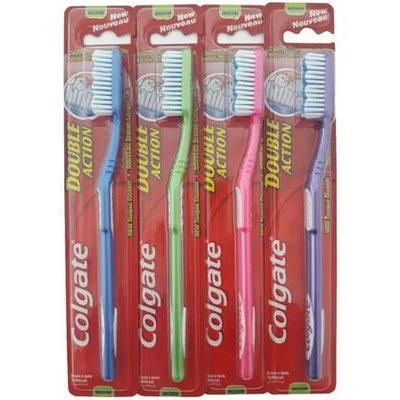 Periuță de dinți, Colgate, Double Action, Medie, 18cm
