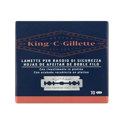 Rezerve Bărbierit King C. Gillette, 10 Lame