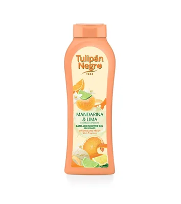 Gel de duș Tulipan Negro, Mandarin and Lime, curățare revigorantă, 650 ml