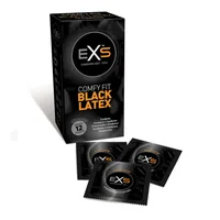 Prezervative, Exs, latex, negre, set 12