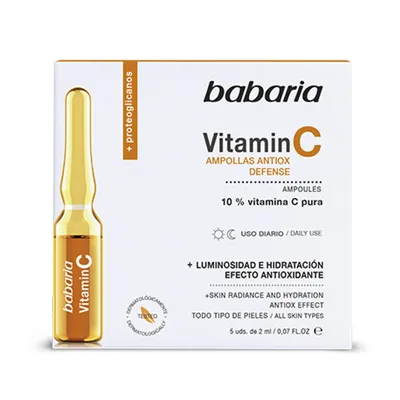 Fiolă Vitamina C, Babaria, Antioxidant, 2 ml, 5 bucăți