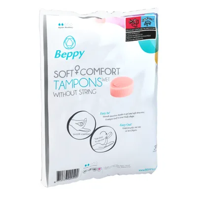 Set Tampoane, Beppy, WET, Roz, Pachet 30 buc
