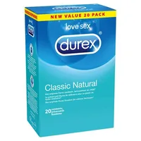 Prezervative, Durex, Classic Natural, 20 buc