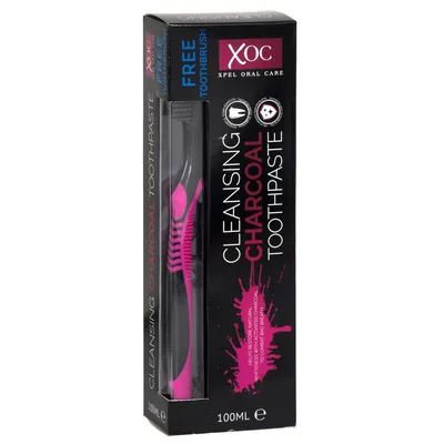 Pastă de dinți Xpel Charcoal cu periuță, 100ml