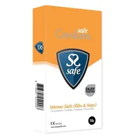 Prezervative Safe Intense, Roz, Ribs & Nobs, 10 buc