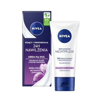 Crema de Fata, Nivea, Soothing Night Care, Piele Sensibila