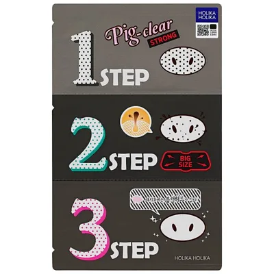 Set Îngrijire Ten, Holika Holika, 3 Pași, Negru