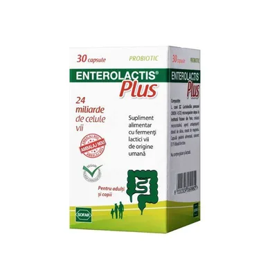 Enterolactis Plus 24 miliarde, 30 capsule, Sofar