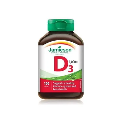 Vitamina D3 1000UI, 100 tablete, Jamieson