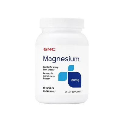 Magneziu 500 mg, 120 capsule, GNC