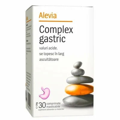 Complex gastric, 30 comprimate masticabile, Alevia