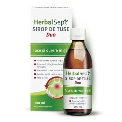 Sirop de tuse HerbalSept Duo Theiss Naturwaren, 100ml, Zdrovit