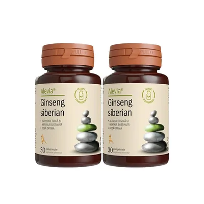 Pachet Ginseng siberian, 30+30 capsule, Alevia