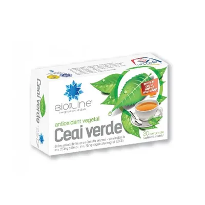 Ceai Verde 500 mg,  30 comprimate, Helcor