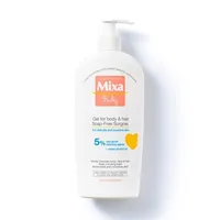 Gel de dus fara sapun pentru curatarea corpului si a parului, 400ml, Mixa