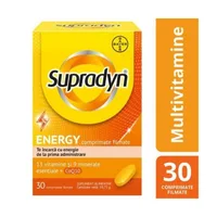 Supradyn Energy cu coenzima Q10, 15 comprimate efervescente, Bayer