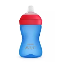 Cana cu tetina moale rezistenta la muscaturi Philips Avent, +9 luni, Albastru, 300 ml, SCF802/01, Philips