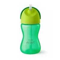 Cana cu pai flexibil Philips Avent, +12 luni, verde, 300 ml, SCF798/01, Philips