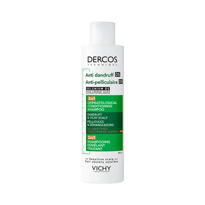 Sampon si balsam 2 in 1 anti-matreata pentru toate tipurile de par Dercos, 200ml, Vichy