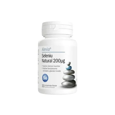 Seleniu Natural 200 mcg, 30 comprimate, Alevia
