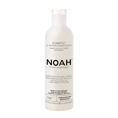 Noah Sampon fortifiant cu piper negru si menta pentru par slabit si deteriorat (1.7), 250ml