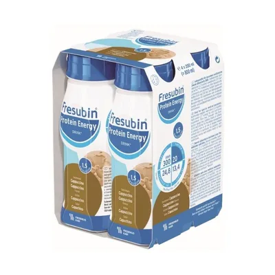 Fresubin Protein Energy Drink, Aroma de Cappuccino, 4*200ml, Fresenius Kabi