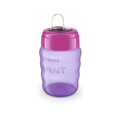 Cana cu tetina de formare Philips Avent, +9 luni, roz, SCF553/03, 260 ml, Philips