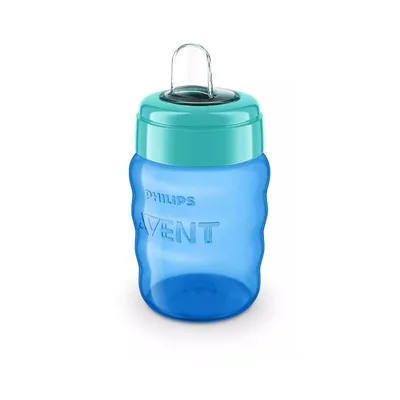 Cana cu tetina de formare Philips Avent, +9 luni, bleu, 260 ml, SCF553/05, Philips