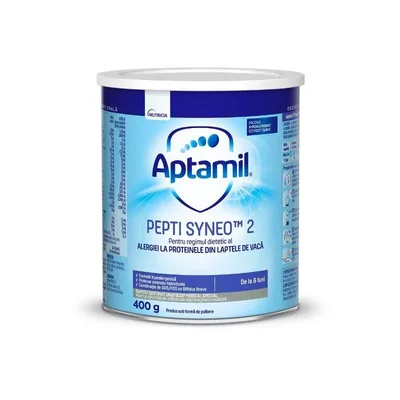 Formula de lapte Pepti Syneo 2, 6-12 luni, 400 g, Aptamil