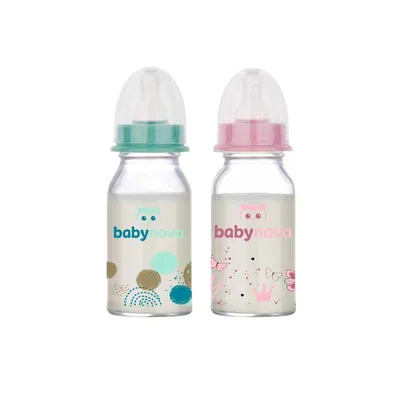 BabyNova Biberon sticla decorat, 240ml