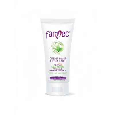 Crema de maini cu SPF 10 si ceai verde Extra Care, 100 ml, Farmec