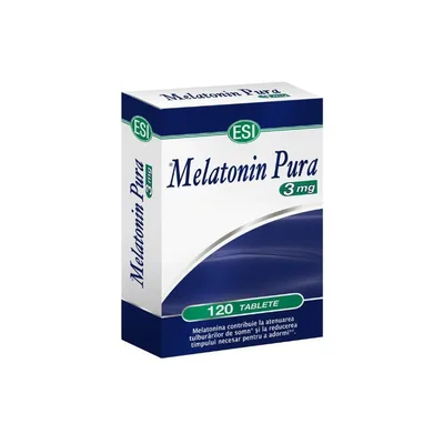 Melatonina pura, 3 mg, 120 comprimate, Esi