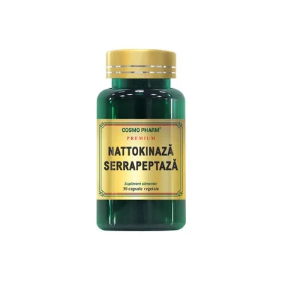 Nattokinaza Serrapeptaza, 30 capsule, Cosmopharm