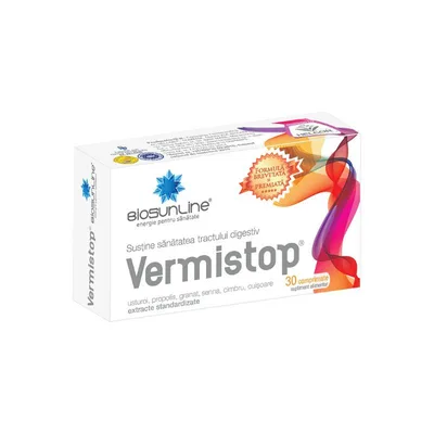 Vermistop, 30 comprimate, Helcor
