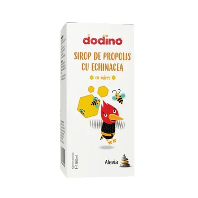 Sirop de propolis cu echinacea si miere, Dodino, 150 ml, Alevia
