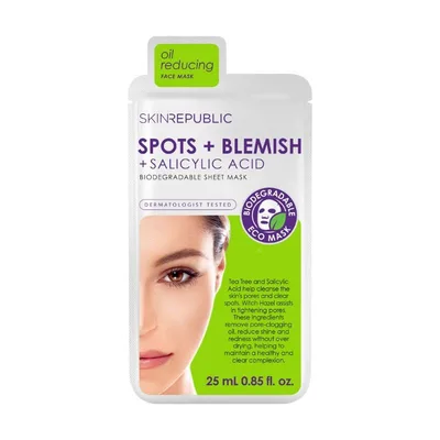 Masca servetel anti pete si imperfectiuni,  25ml, Skin Republic