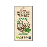 Ciocolata bio cu 73% cacao si menta, 100g, Chocolates Sole
