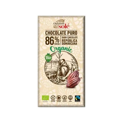 Ciocolata neagra cu 73% cacao Bio, 100g, Chocolates Sole