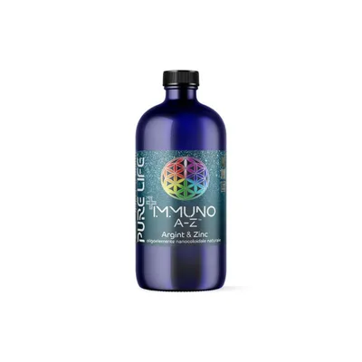 Solutie nanocoloidala cu argint si zinc Imuno A-Z, 480ml, Pure Life