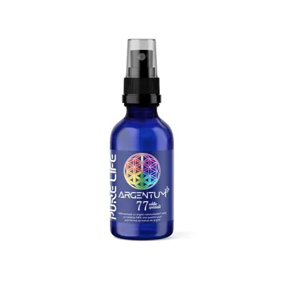 Argint nanocoloidal Argentum+ 77PPM, 60 ml, Pure Life
