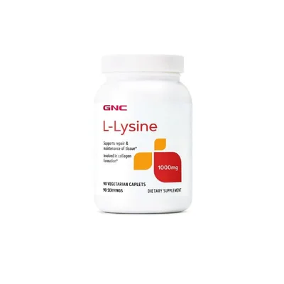 L-Lysine 1000mg, 90 capsule vegetale, GNC