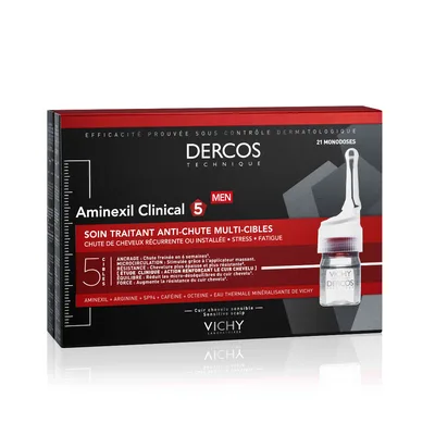 Tratament impotriva caderii parului pentru barbati Dercos Aminexil Clinical 5, Vichy | 21 fiole