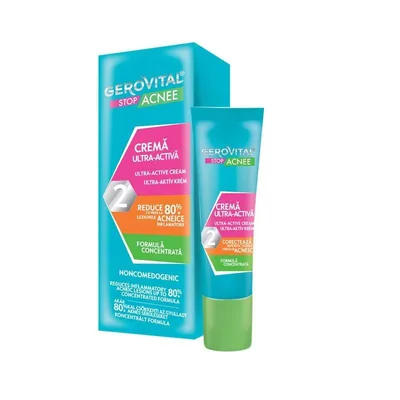 Crema ultra activa 2 Stop Acnee, 15ml, Gerovital