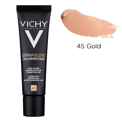 Fond de ten corector Dermablend 3D, nuanta 45 Gold, Vichy | 30 ml