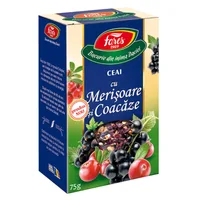 Ceai cu merisoare si coacaze, 75g, Fares