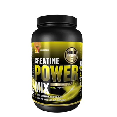 Creatine Power Mix cu aroma de mango si portocale, 1kg, Gold Nutrition