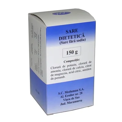 Sare dietetica (fara sodiu), Meduman | 150 g