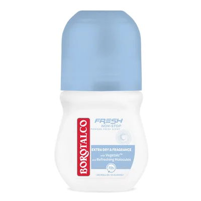 Deodorant Roll-on Fresh Non-Stop Talc Scent, 50 ml, Borotalco