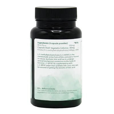 Acid Folic (5-MTHP) 400 mg, 120 capsule, G&G Vitamins