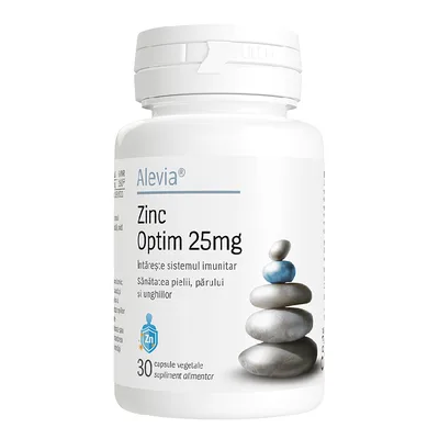 Zinc Optim 25 mg, 30 comprimate, Alevia